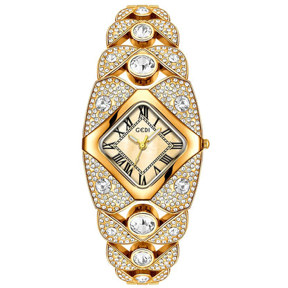 2026 New Women Watch Light Luxury Brand Diamond Inlaid Bracelet Watches Waterproof Ladies Fashion Quartz Clock Wristwatch Gift