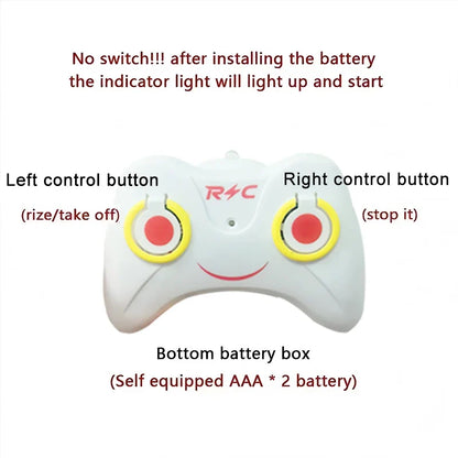 Mini Drone Rechargeable Mini RC Drone Remote Safe Fall-resistant RC Helicopters Drone Children Toys（No Remote Control Battery)