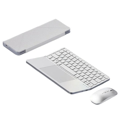 Bluetooth 5.3 Wireless Bluetooth Keyboard Portable Detachable Foldable Keyboard with Touchpad Universal Rechargeable Keyboard