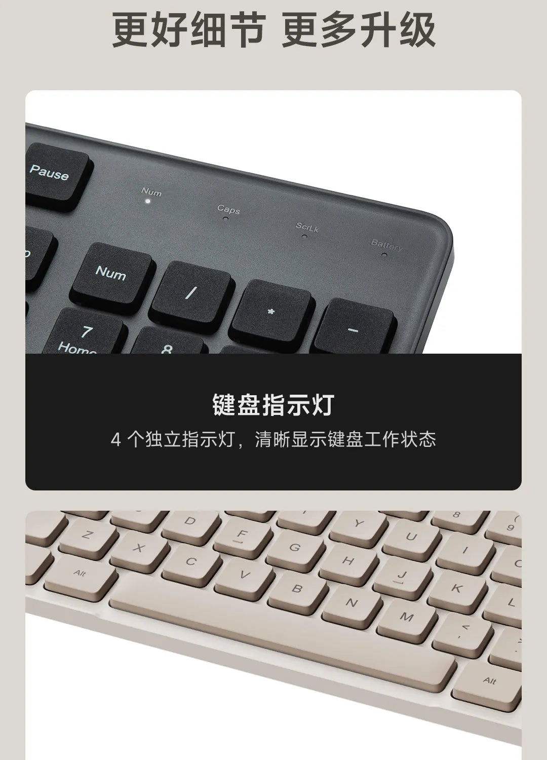 Xiaomi Keyboard and Mouse Set 2 2.4G Wireless Keyboard and Mouse Set Office Slim Keyboard 104Keys Smart Energy-saving Sleep Mode
