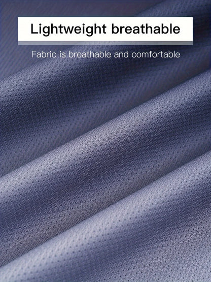 Men's sportswear, ice silk short sleeves and shorts running clothes, men's table tennis and badminton wear gradient T-shirt
