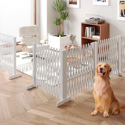 Pet Puppy Fence Retractable Isolation Dog Wooden Fence Folded Indoor Anti-Jailbreak Dog Fences Accessories Isolation Pet Cat Net