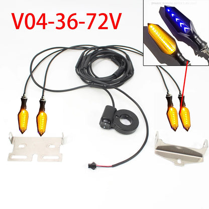 EBKE Electric Bicycle Ebike Turn Signal V04 12V or 36V 48V 52V 72V Waterproof Cable LED Flashing