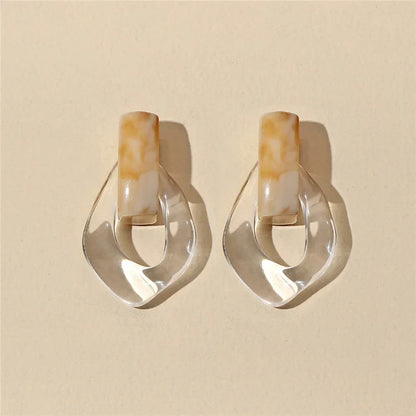 Simple Big Round Star Heart Hoop Earrings For Women Geometric Plastic Exaggerated Earring Hyperbole Trendy Ring Earrings Jewelry