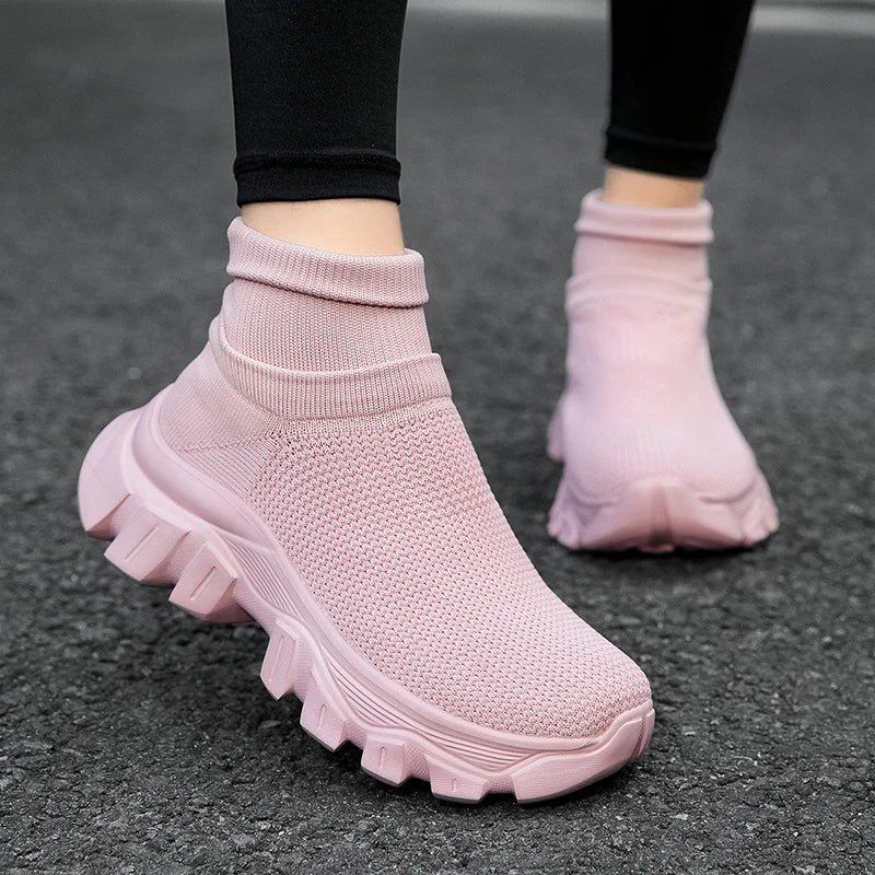 New Luxury Women's Comfortable Sneaker Lightweight Platform Men's Casual Sports Shoes Anti Slip Thick Soled Tenis Walking Shoes