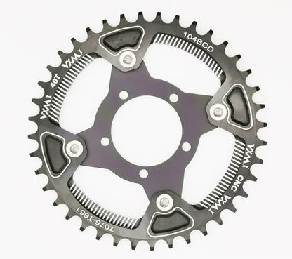 ALLTOO Bike Part Bicycle Crankset Bafang 104BCD Motor Aluminum Alloy Chainring Mid Drive Adapter For Electric E-bike 32T-52T