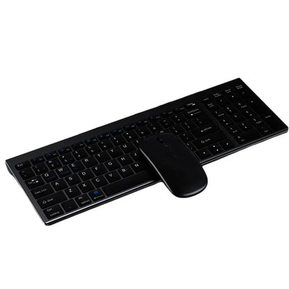 Keyboard and Mouse Set Wireless 2.4GHz Ultra-Slim Business-Style USB For Office Use Rechargeable and Waterproof PC Laptops