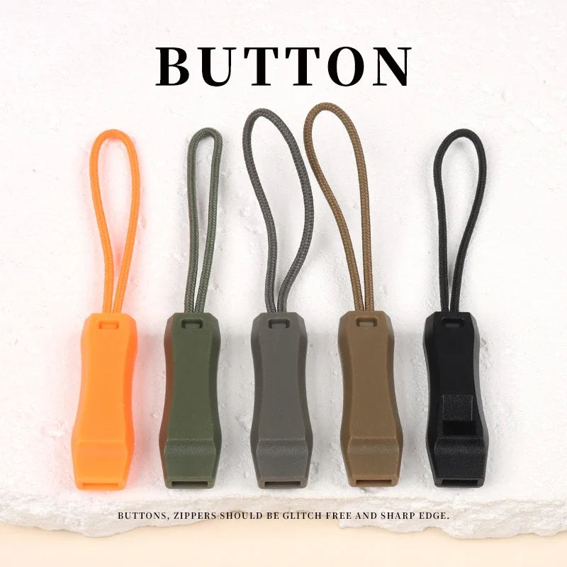 Camping Essential - Dual Band Multifunctional Whistle with Double Pipe and Tail Rope.