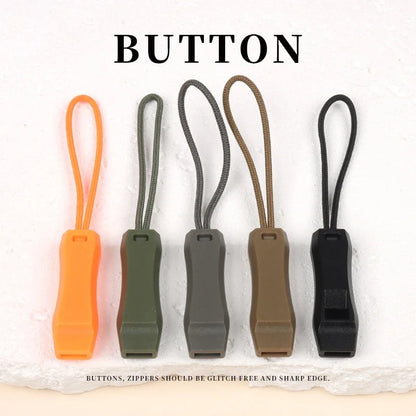 Camping Essential - Dual Band Multifunctional Whistle with Double Pipe and Tail Rope.