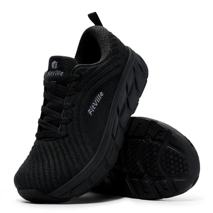 FitVille Men's Sports Shoes Extra Wide Running Walking Shoes for Men Comfort Casual Men Sneakers Lightweight Cushioned Footwear