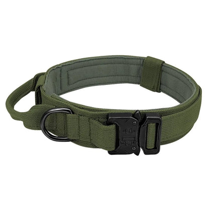 Tactical Dog Collar Adjustable Nylon Dog Supplies With Heavy Duty Metal Buckle Durable Training Collar For Medium And Large Dogs