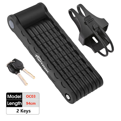 Toptrek Bicycle Lock Foldable Bike Lock MTB Road Fold Lock High Security Anti-Theft Scooter Electric E-Bike Bicycle Accessories