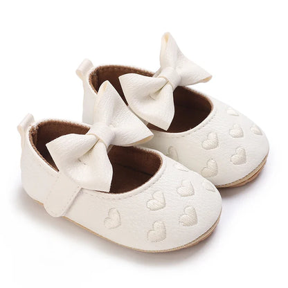 0-1year Baby Shoes Infant Pre-Walker Shoes Girls Princess Bow Shoes