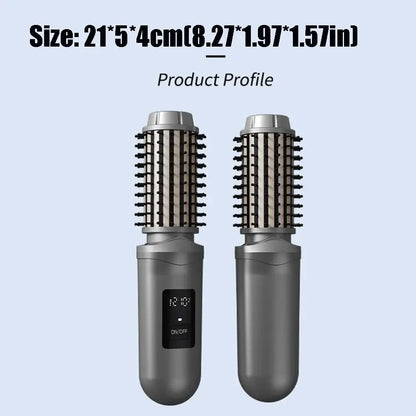 Hot Cordless Ionic Hair Straightener Brush USB Rechargeable Portable Straightener Curler Anti Damage 2 in 1 Hot Comb Hair Care