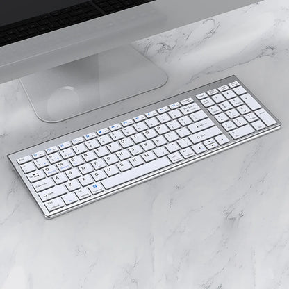 2.4G Wireless & bluetooth Keyboard Mouse Set Rechargeable Ultra-thin Computer Office Gaming Silent Slim Keyboard Mouse for ipad
