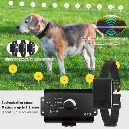 Upgraded Wireless Electric Dog Fence System Outdoor Dog Training Remote Control Beep Sound Shock Collar Electric Pet Fence