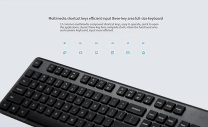 Original Xiaomi Wireless Keyboard & Mouse Set 2 104 keys Keyboard 2.4 GHz USB Receiver Mouse for PC Windows 10