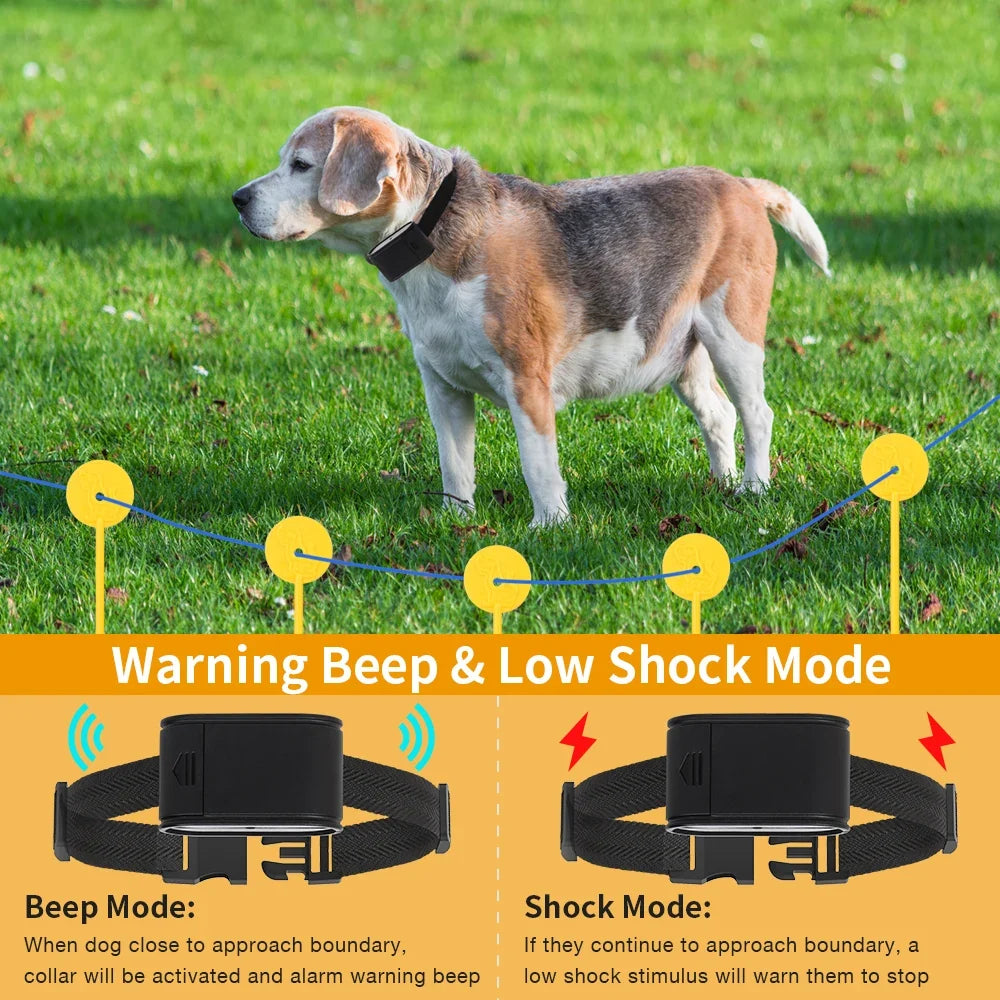 Invisible Wireless Electric Dog Fence System Remote Control Electronic Dog Fence Pet Training Collar Transmitter Collar Set