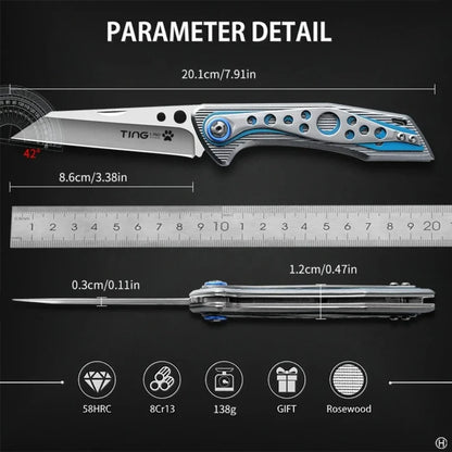 Multi-functional Folding Knife Outdoor Adventure Stainless steel Cutting Knife Pocket Knife Camping Knife High Hardness Small Kn