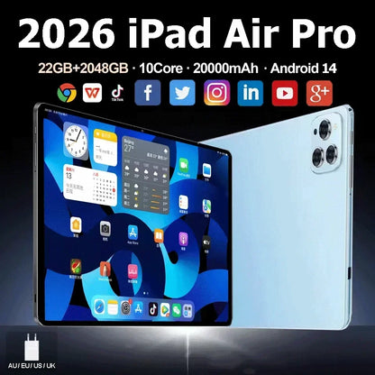 2026 Original Tablet iPad Air Pro 11 Inch 22GB+2TB Tablet PC Android14 Pad Tablet PC Phone Dual SIM Card 5G Wifi  tablet Mini PC