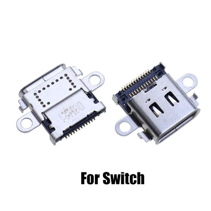 2pcs For NDS NDSL NDSi XL Power Socket Charging Port For GBA GBASP Link Connector For Switch / Lite / Oled / Pro NS Console