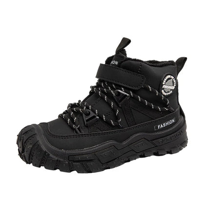Kids Sneakers Anti-slip Wear-resistant Hiking Shoes for Children Boys Winter Outdoor Sports Shoes Warm Cotton Snow Boots for Kid