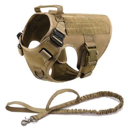 CANBOUN Tactical Military Vest Pet German Shepherd Golden Retriever Tactical Training Dog Harness And Leash Set For All Breeds D