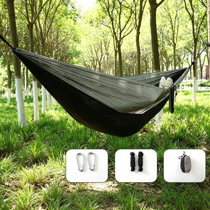 Camping Hammock Lightweight, Portable Hammocks Parachute Hammock with Two Tree Straps, Single or Double Travel Camping Hammocks