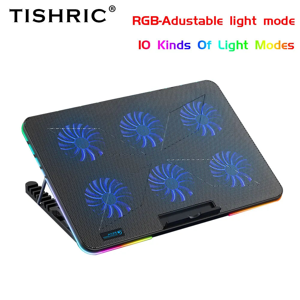 Laptop Cooler Laptop Cooling Pad 6 Quiet Fans High-speed Cooling Supports Laptop Accessories Cooler Notebook Base Radiator