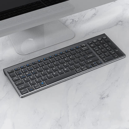 2.4G Wireless & bluetooth Keyboard Mouse Set Rechargeable Ultra-thin Computer Office Gaming Silent Slim Keyboard Mouse for ipad