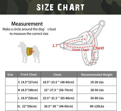 Dog Tactical Vest Nylon Outdoor Water-Repellent Dog Clothing Large and Medium-sized Dog Training Vest Harness Traction