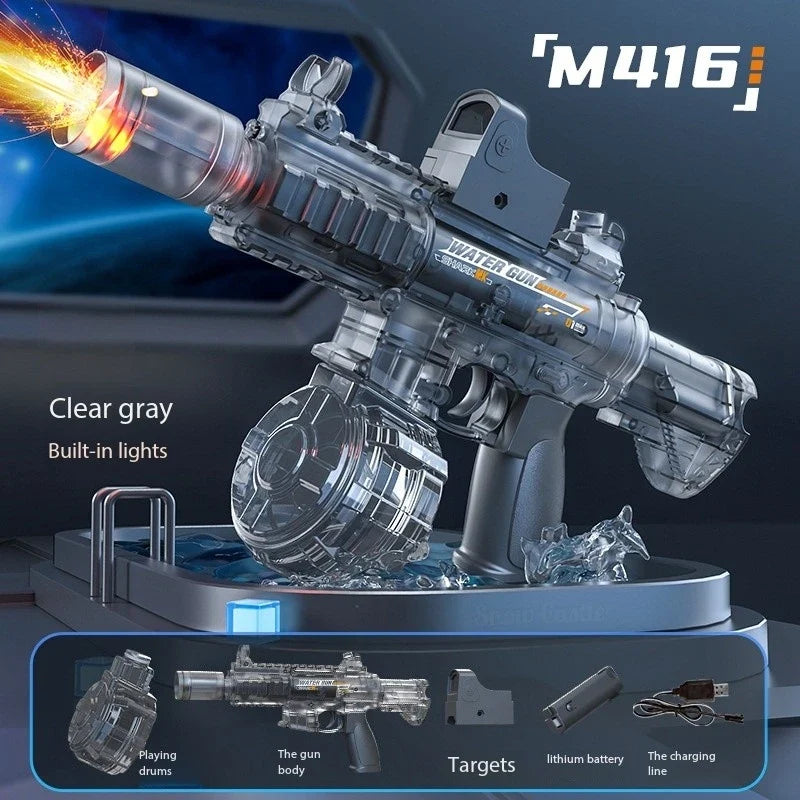 Electric Water Guns For Adults Powerful Squirt Water Large Capacity Automatic Continuous Water Gun Summer Outdoor Toys for Kid