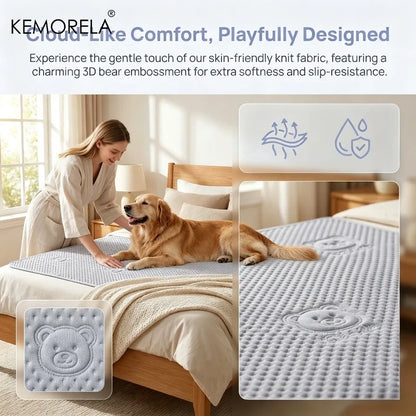 Summer New Thick Pet Cooling Pad with Cute Bear Pattern Washable Ice-Like Smooth Pet Mattress Outdoor Indoor Use For Dog And Cat