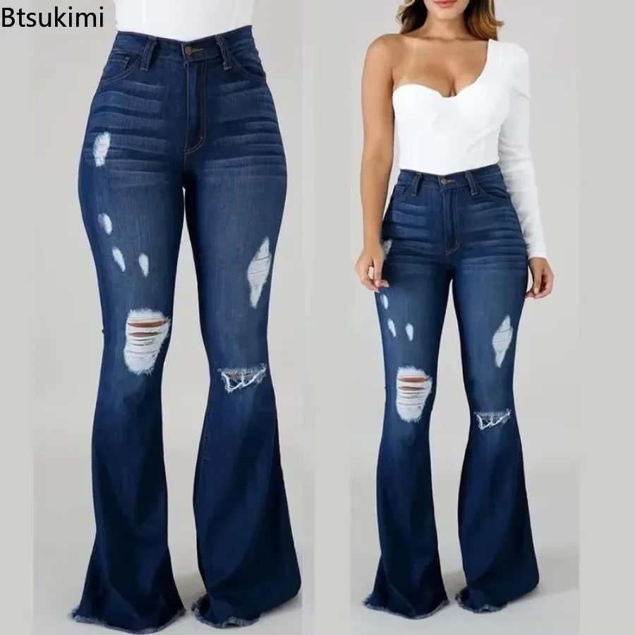 New 2026 Casual Jeans High Waist Jeans for Women Fashion Slim Hip Lift Stretch Denim Pants Street Casual Female Trousers S-3XL