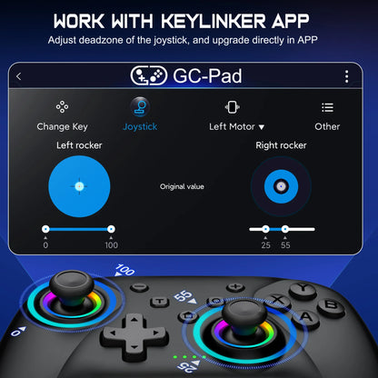 NC300 Dual Hall Gamepad Console RGB Light Wireless Controller For Switch/Android/IOS/PC/Steam