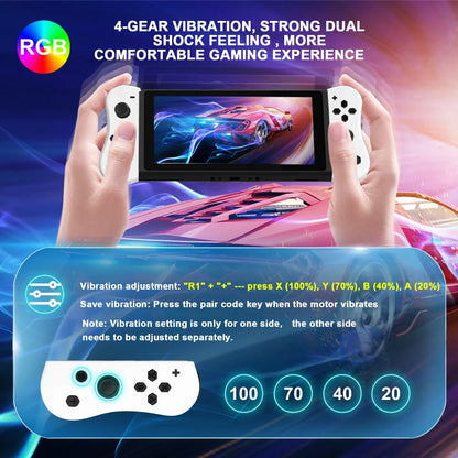 GAMINJA Wireless Switch Joypad Controller With RGB lamp For Switch Game Console L/R Handle Grip With Wake Up Screenshot Function