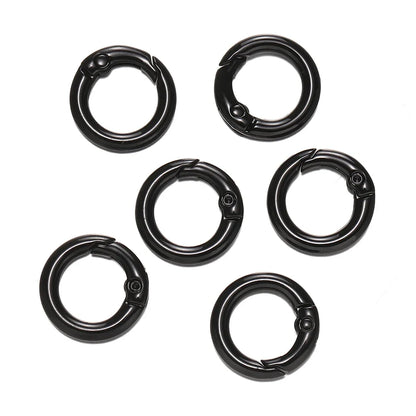 5Pcs Colorful  O Ring Spring Clasp Openable Round Carabiner Keychain Clips Hook Dog Chain DIY Jewelry Buckle Connector