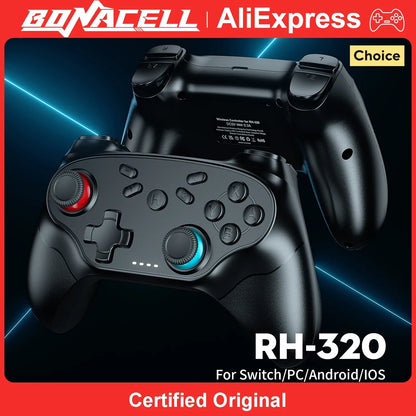 Controller for Switch/PC/IOS/Android Gamepad Wireless Game Handle Joystick Remote Control Rocker 6-axis Gyro W/Turbo Vibration