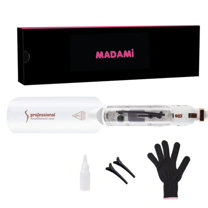 Infrared Steam Hair Straightener Curler Ceramic Glaze Plate 450°F Fast Heating Vapor Flat Iron Straightening Irons Dual Voltage