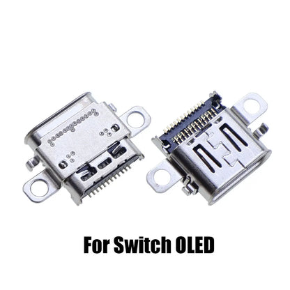2pcs For NDS NDSL NDSi XL Power Socket Charging Port For GBA GBASP Link Connector For Switch / Lite / Oled / Pro NS Console