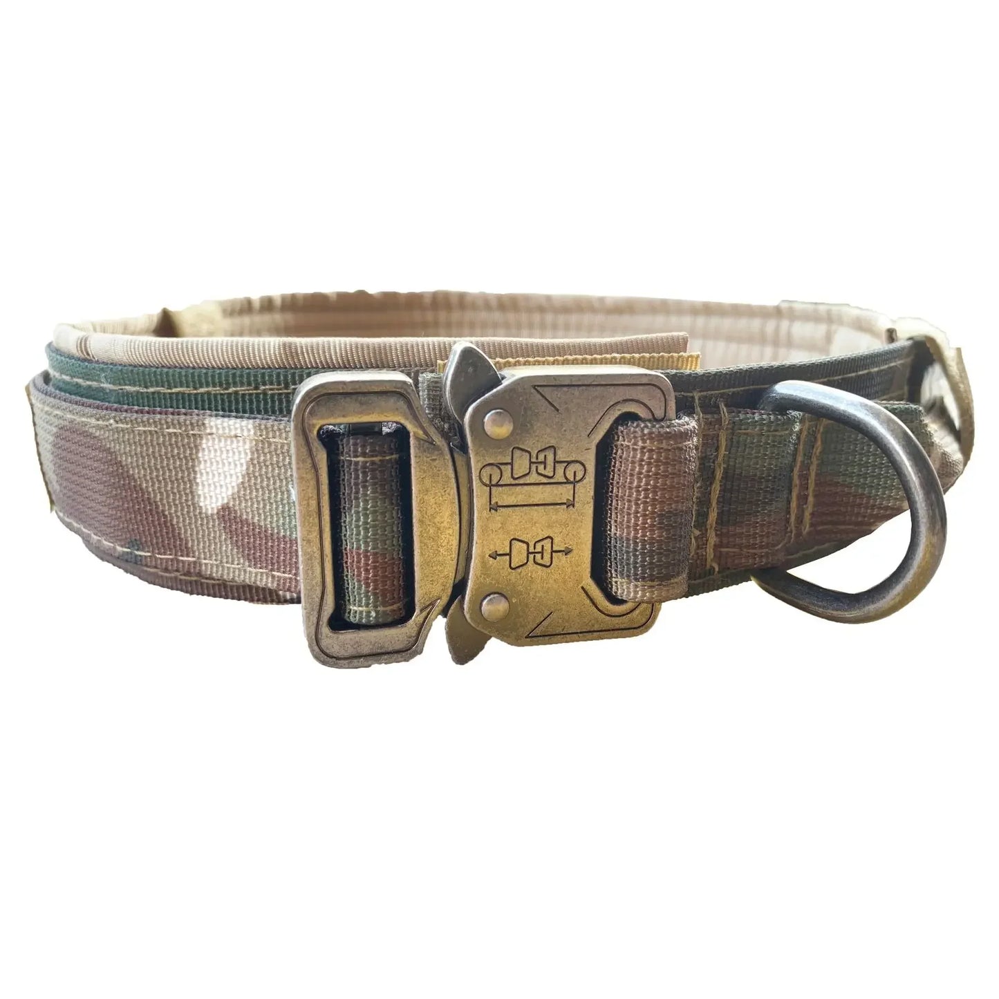 actical Dog Collar  Adjustable Military Training Nylon Dog Collar with  Heavy Metal Buckle for Medium and Large Dogs
