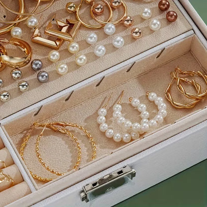 86 Pcs Fashion Jewelry Set For Women Pearl Alloy Earrings Necklaces Rings Bracelets Stackable Boho Jewelry Party Daily No Box