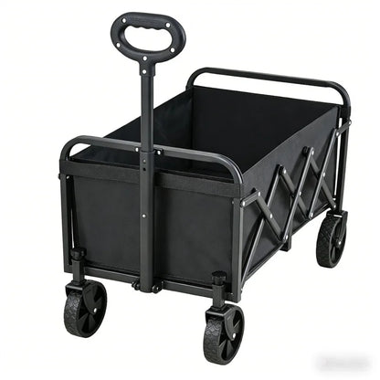 Outdoor garden camping large-capacity folding trolley, portable, detachable, compact and lightweight picnic camping cart