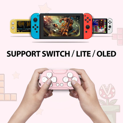 Mini Wireless Controller, Remote for Anki,Switch/OLED, Windows,MacOS and Android with Cable and Strap,Designed for Classic Games