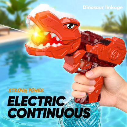 Electric Dinosaur Water Gun With LED Light Up Continuous Shooting Up to 8M Range Summer Pool Beach Toy for Kids Boys Girls