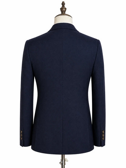 ST Cassy Dark Blue High Quality Luxury Men's Suit 2 Piece Set Wedding Groom Suit for Men Stylish Business Office Suit