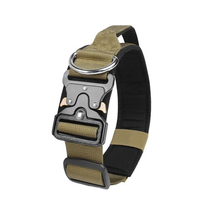 Tactical Dogs Collars with Handle Heavy Duty Military Dog Collar for Medium Large Dogs Collar with Quick Release Pets Collar