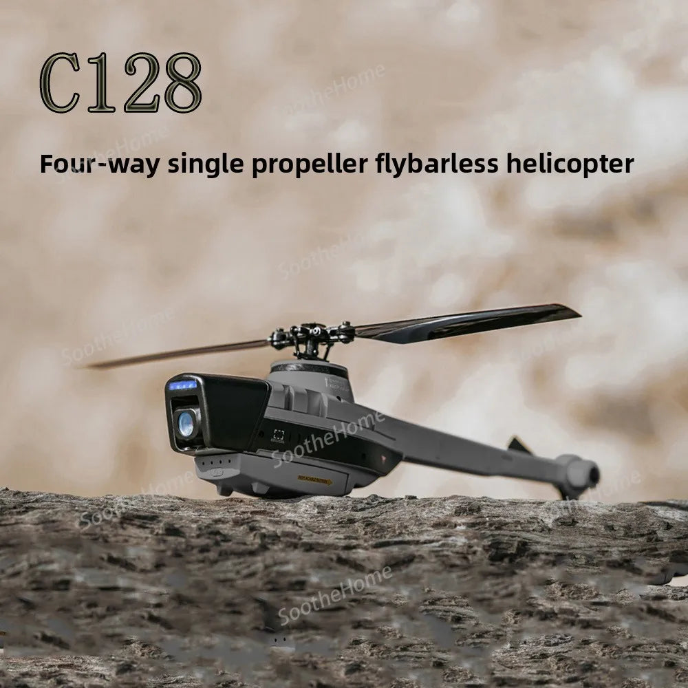 C128 RC Helicopter  2.4G System  Remote Control 1080P Camera Wifi FPV 6-Axis Sentry Drone RC Helicopter Toy