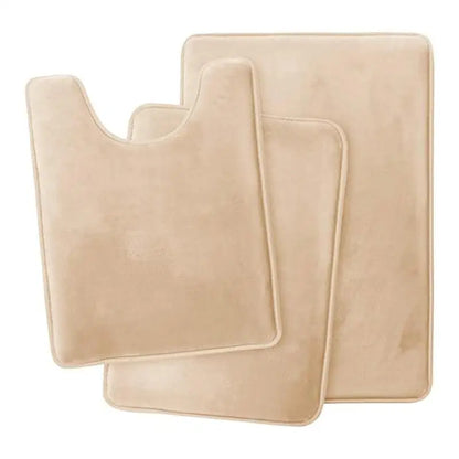 G6KF Set of 3 Bathroom Rugs Toilet Mats Super Absorbent Floor Mat European Decoration