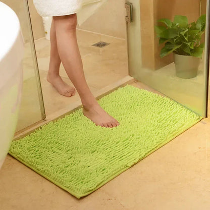Soft Floor Carpet Non-slip Bathing Room Rug Water Absorption Shaggy Kitchen Rug Door Way Feet Mat Dirt Barrier Cushion Mat Rug
